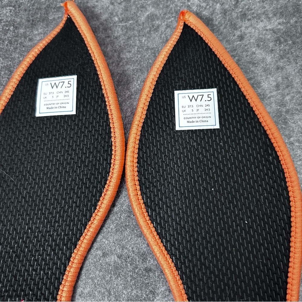 Rothy's Vibrant Tangerine Orange Ballet Flats Tortoiseshell Bottom Size 7.5 - Picture 7 of 13